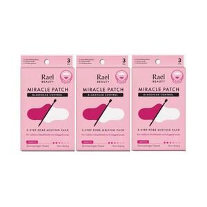 3 Pack Rael Beauty Miracle Patch Blackhead Control 3 Kits Each Sensitive Skin